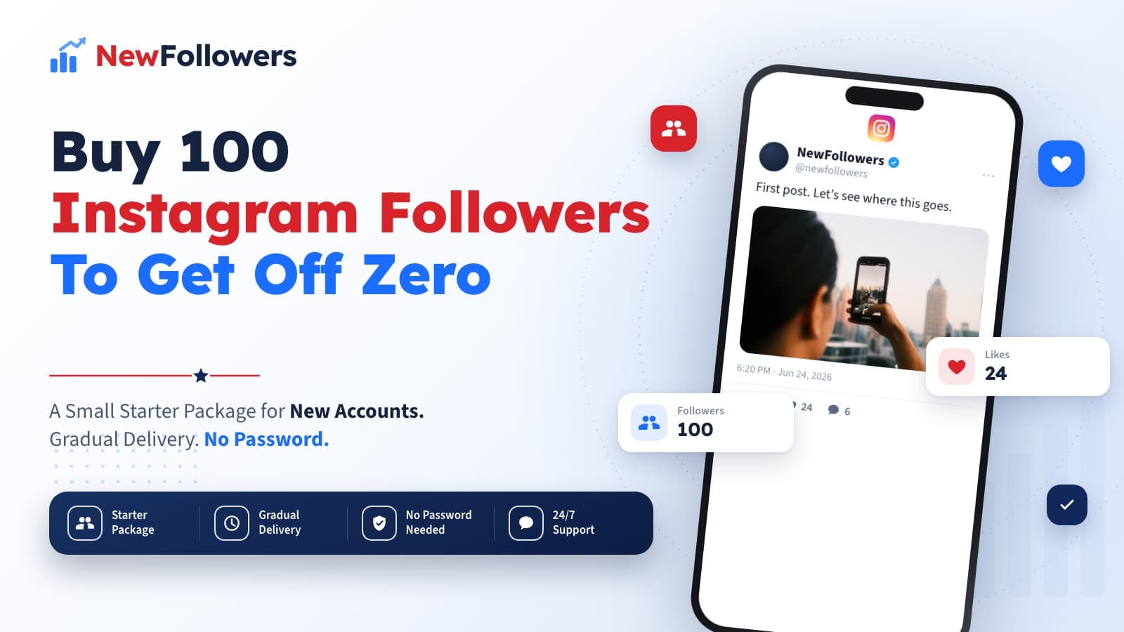 Buy 100 Instagram Followers as a Small Starter Package