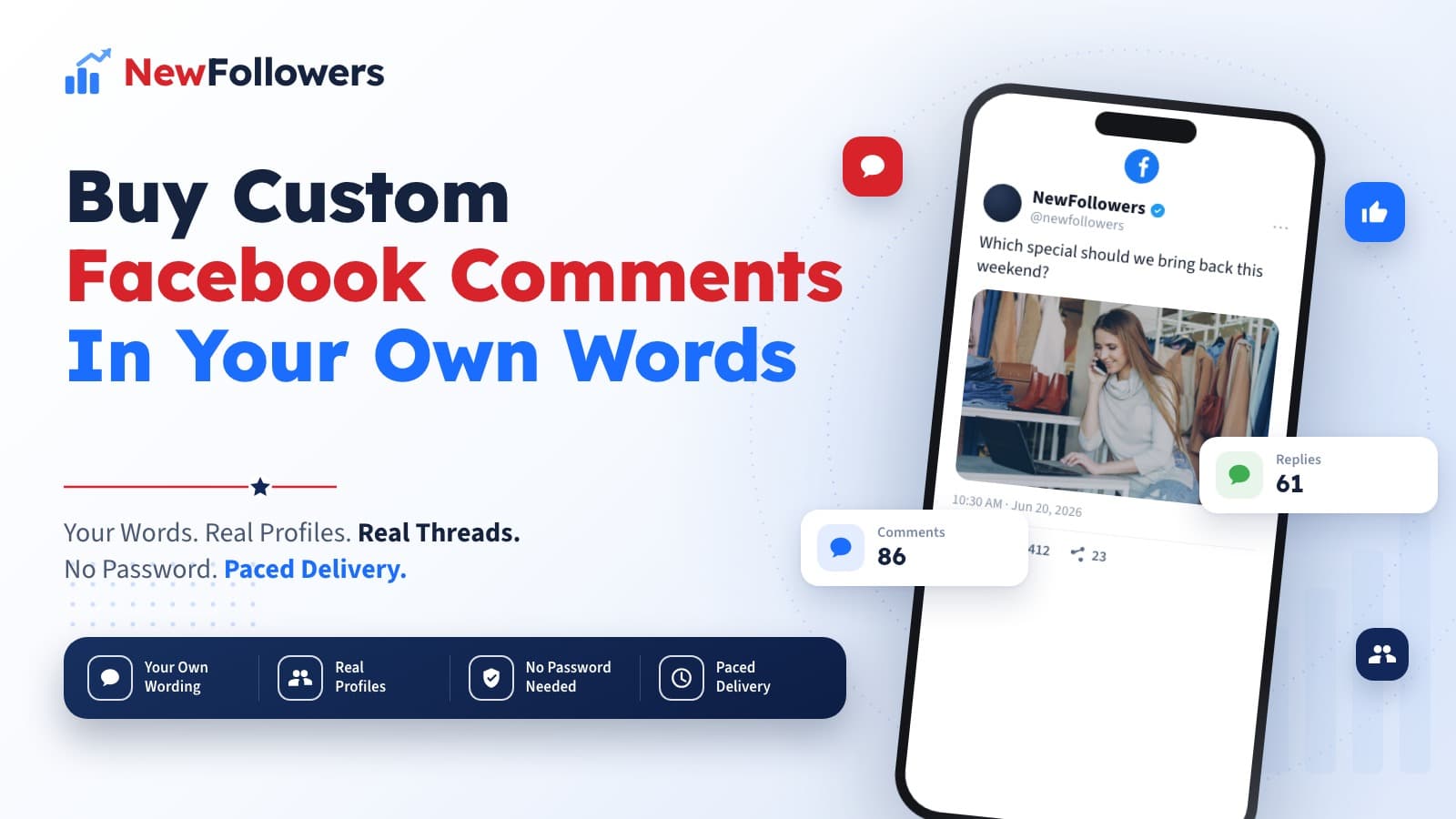 Buy Custom Facebook Comments in Your Own Words