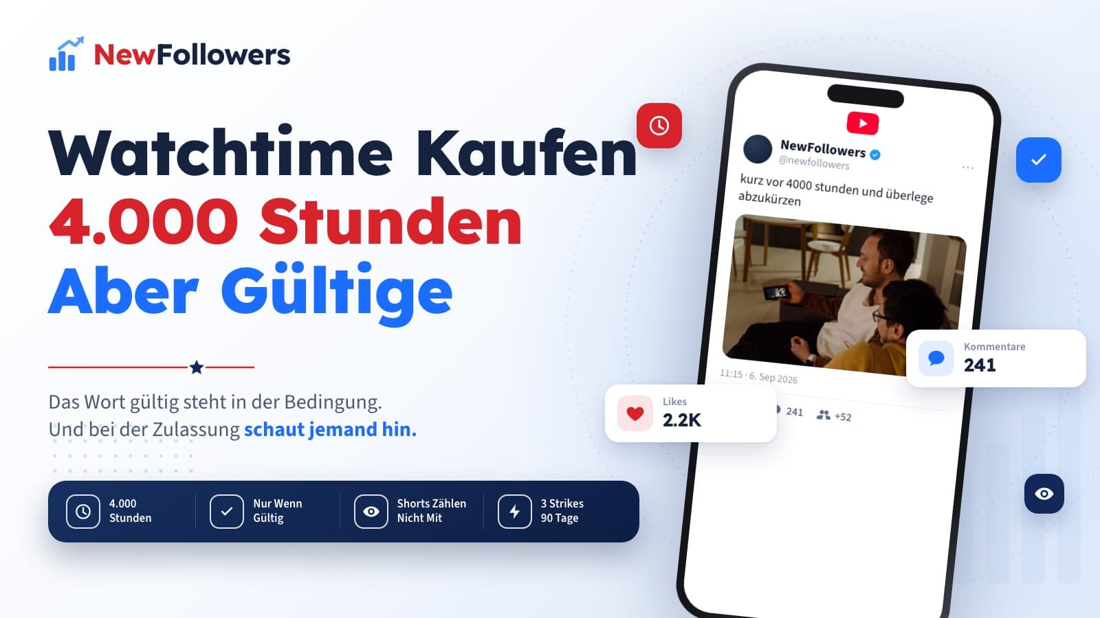 YouTube Watchtime kaufen: Die Kennzahl, die YouTube am genauesten prüft